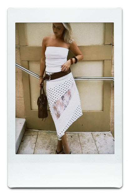 The Dalmatian Lace Midi Skirt