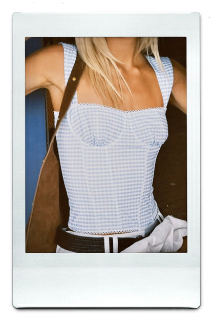 The Poppy Plaid Corset Top