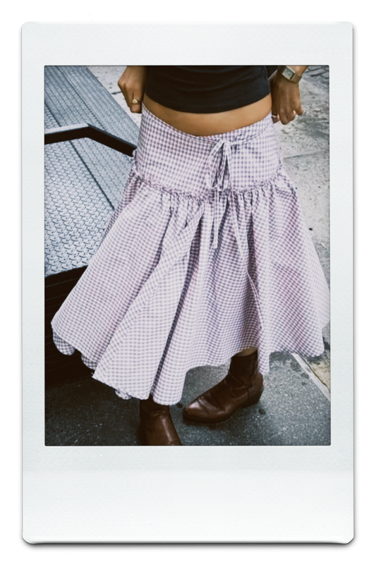 The Manhattan Gingham Maxi Skirt